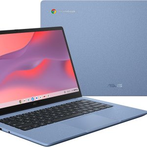 ASUS Chromebook CX14 Laptop, 14" Full HD NanoEdge 250nits Display, Intel Celeron N4500 Processor, 64GB eMMC, 4GB RAM, Chrome OS, Fabric Blue, CX1405CKA-AS01-CB