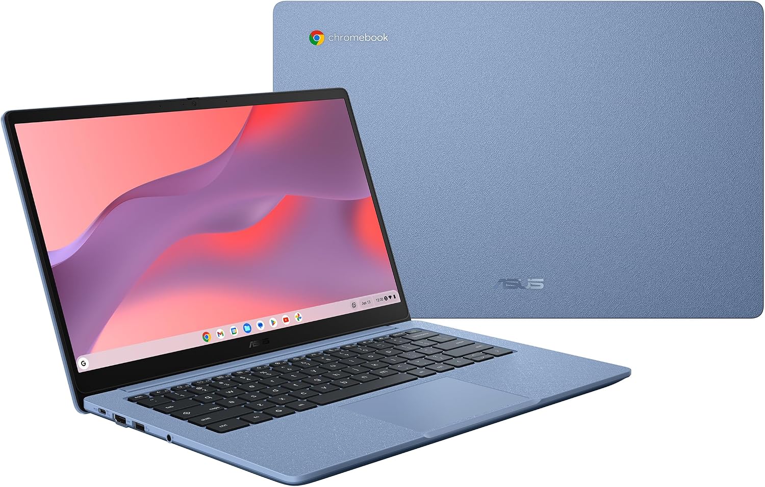 ASUS Chromebook CX14 Laptop, 14" Full HD NanoEdge 250nits Display, Intel Celeron N4500 Processor, 64GB eMMC, 4GB RAM, Chrome OS, Fabric Blue, CX1405CKA-AS01-CB