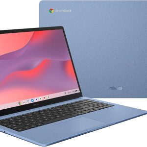 ASUS Chromebook CX15 Laptop, 15.6” 16:9 FHD (1920 x 1080) Anti-Glare Display, Intel Celeron N4500 Processor, 128GB Storage, 8GB RAM, ChromeOS, Fabric Blue Washi, CX1505CKA-AS01-CB