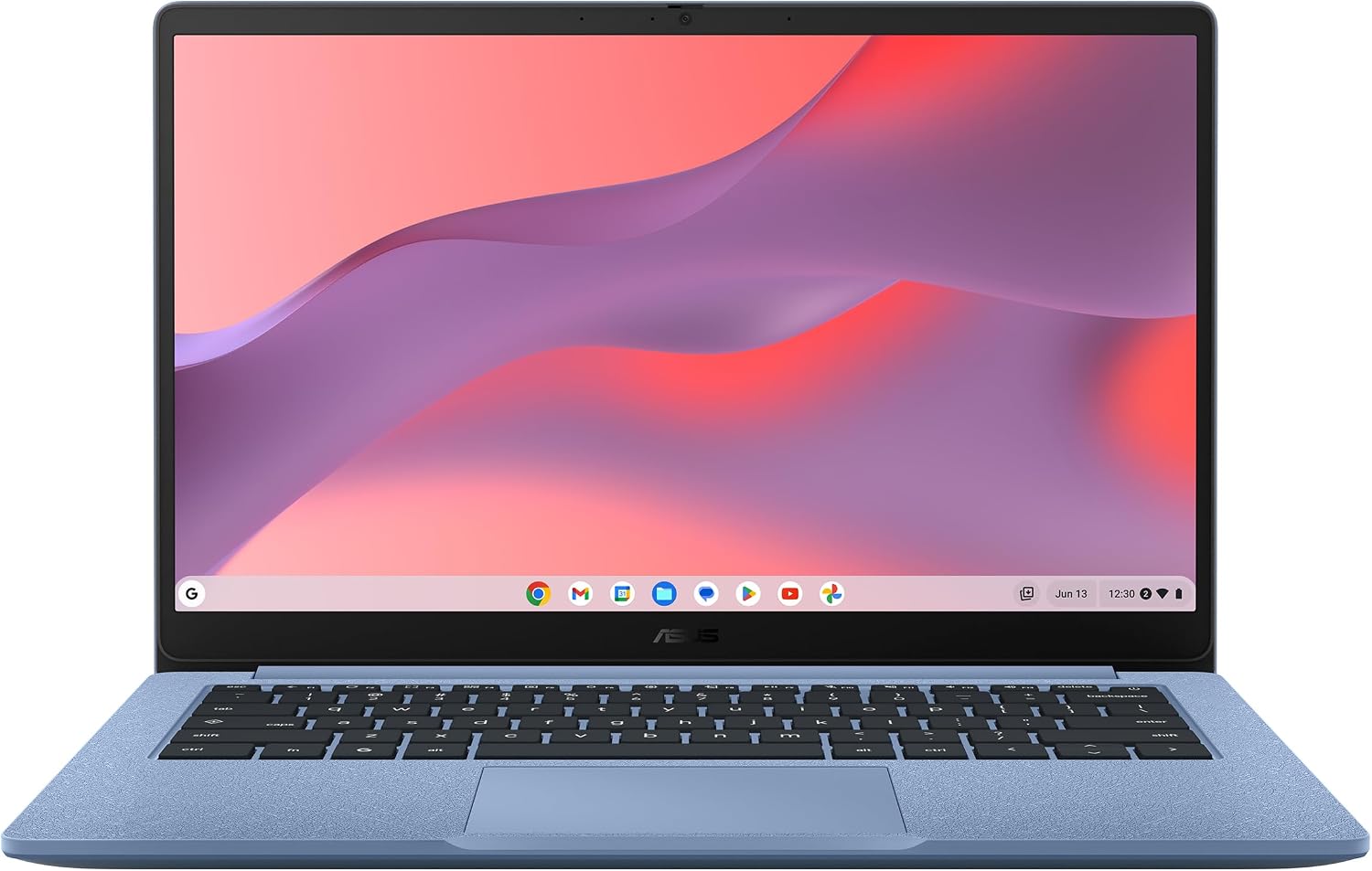 ASUS Chromebook CX14 Laptop, 14" Full HD NanoEdge 250nits Display, Intel Celeron N4500 Processor, 64GB eMMC, 4GB RAM, Chrome OS, Fabric Blue, CX1405CKA-AS01-CB - Image 2