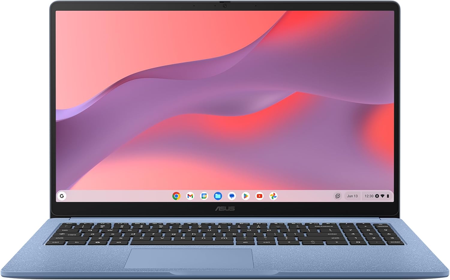 ASUS Chromebook CX15 Laptop, 15.6” 16:9 FHD (1920 x 1080) Anti-Glare Display, Intel Celeron N4500 Processor, 128GB Storage, 8GB RAM, ChromeOS, Fabric Blue Washi, CX1505CKA-AS01-CB - Image 2