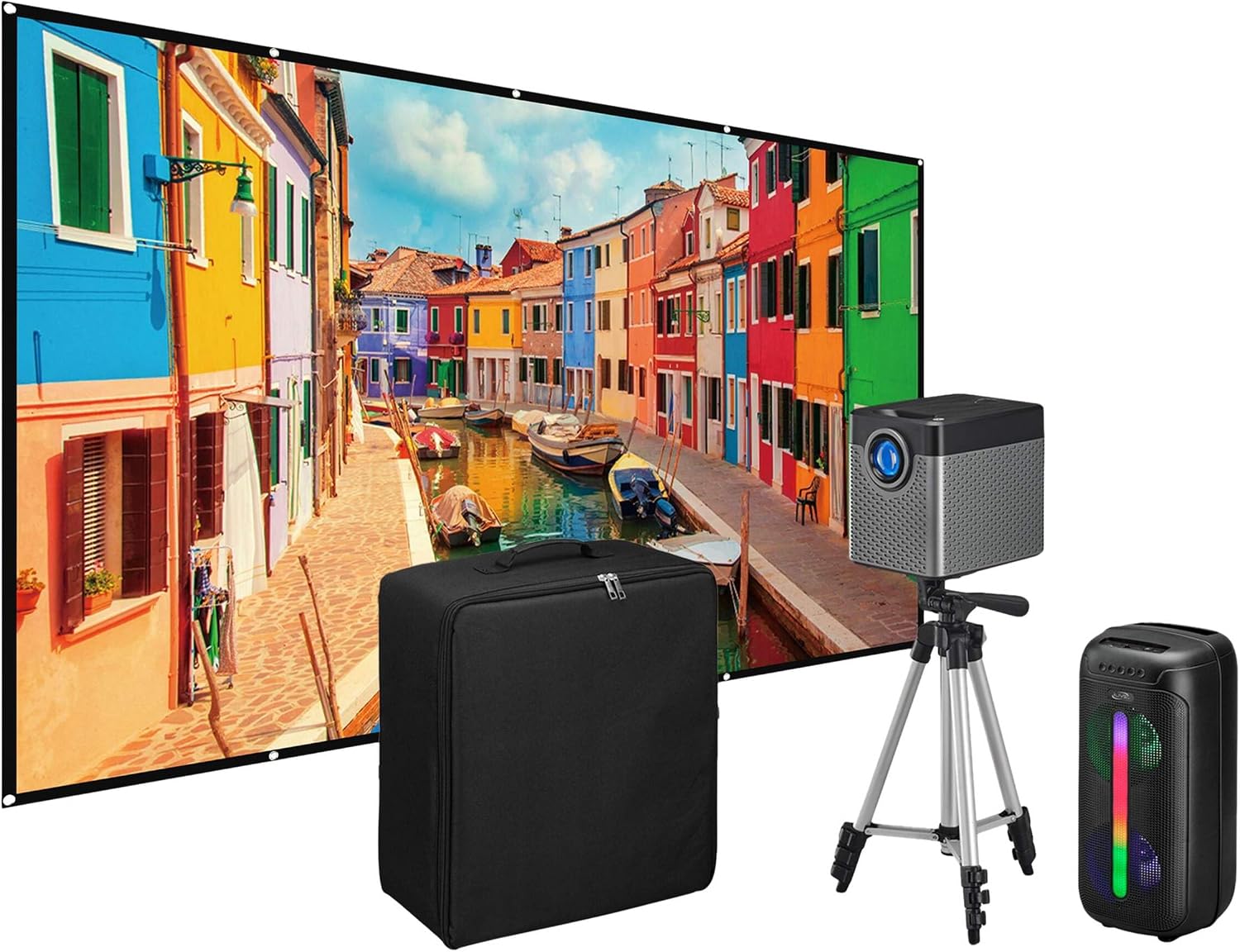 ILIVE CINEMA POP UP MOVIE KIT, PROJECTOR BUNDLE